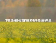 下载德州扑克官网探索电子竞技的乐趣
