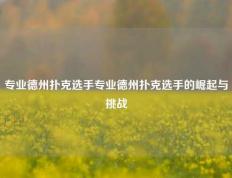专业德州扑克选手专业德州扑克选手的崛起与挑战