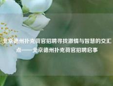 北京德州扑克荷官招聘寻找激情与智慧的交汇点——北京德州扑克荷官招聘启事