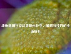 战鱼德州扑克战鱼德州扑克，策略与技巧的全面解析