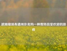 越南赌场有德州扑克吗一种独特且受欢迎的游戏