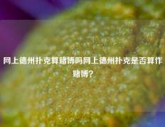 网上德州扑克算赌博吗网上德州扑克是否算作赌博？