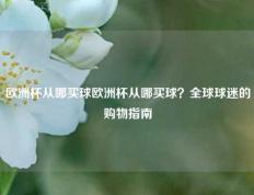 欧洲杯从哪买球欧洲杯从哪买球？全球球迷的购物指南