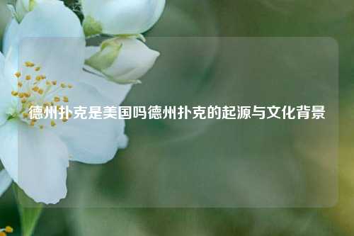 德州扑克是美国吗德州扑克的起源与文化背景