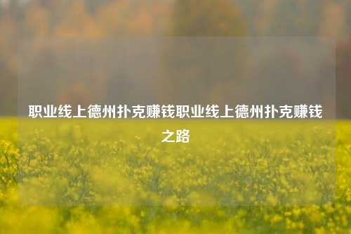 职业线上德州扑克赚钱职业线上德州扑克赚钱之路