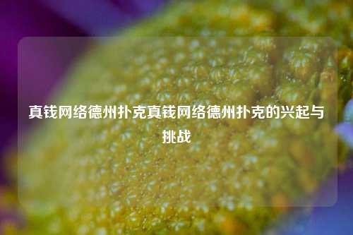 真钱网络德州扑克真钱网络德州扑克的兴起与挑战