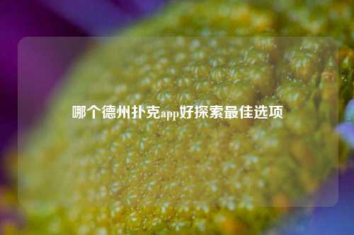 哪个德州扑克app好探索最佳选项
