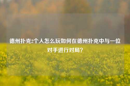 德州扑克2个人怎么玩如何在德州扑克中与一位对手进行对局？