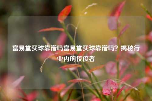 富易堂买球靠谱吗富易堂买球靠谱吗？揭秘行业内的佼佼者