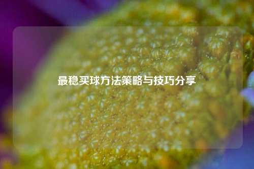 最稳买球方法策略与技巧分享