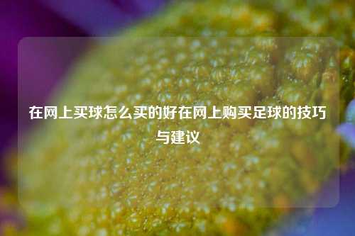 在网上买球怎么买的好在网上购买足球的技巧与建议